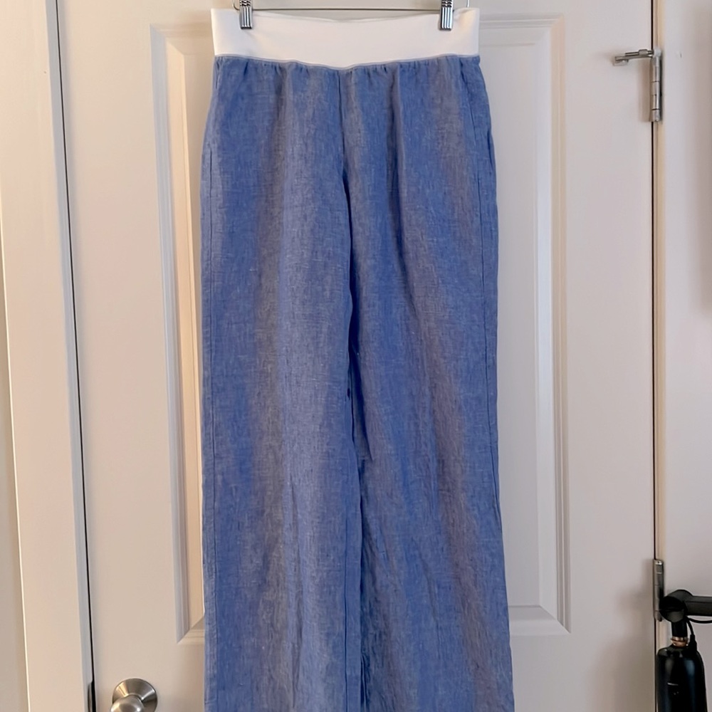NWT.  Lilly Pulitzer beach palazzo pants. Size M. Linen.